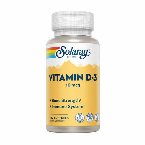 Solaray, Vitamin D-3, 400 IU, 120 Softgels