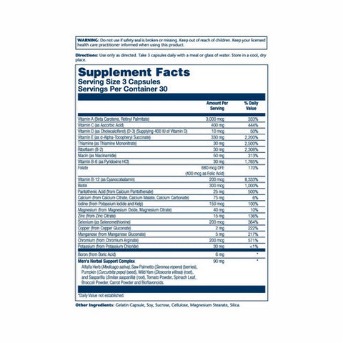 Solaray, Men'S Golden Multivitamin, 90 Caps