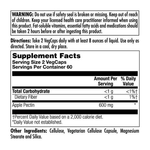 Kal, Apple Pectin, 600 mg, 120 Caps