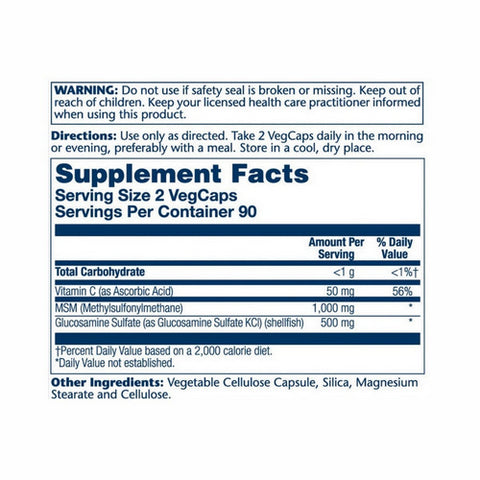 Solaray, MSM & Glucosamine, 180 Caps