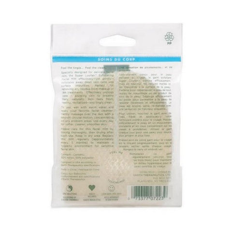 Earth Therapeutics, Loofah Exfoliating Facial Mitt, Count