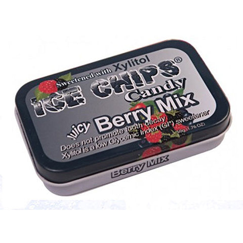 Ice Chips Candy, Hand Crafted Candy Tin Berry, Berry Mix 1.76 oz