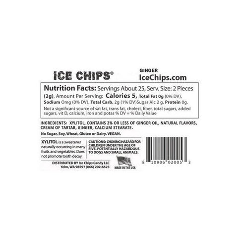 Ice Chips Candy, Hand Crafted Tin Ginger, 1.76 Oz