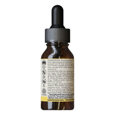 Eclectic Herb, Echinacea Astragalus, Kid's Orange 1 Oz Alcohol Free