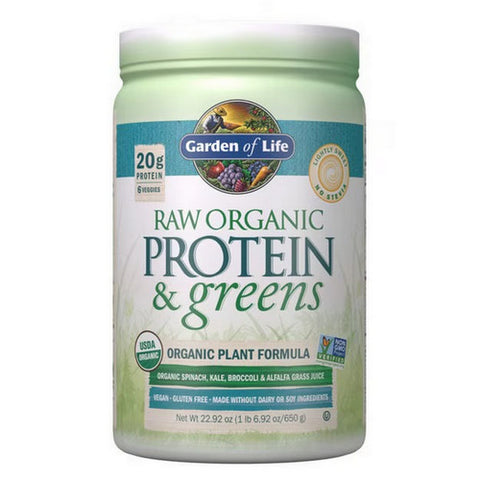 Garden of Life, Raw Protein and Greens, Light Sweet 651g