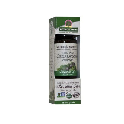 Organic Cedarwood Essential Oil 0.5 Oz by Nature's Answer