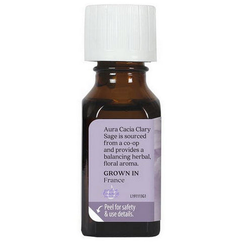 Aura Cacia, Essential Oil Clary Sage, (salva sclarea) 0.5 Fl Oz