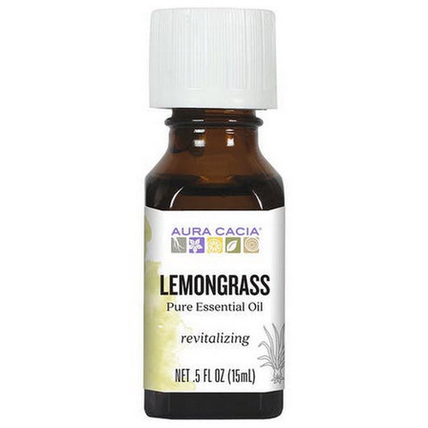 Aura Cacia, 100% Pure Essential Oil Lemongrass, (cymbopagon citratus) 0.5 Fl Oz