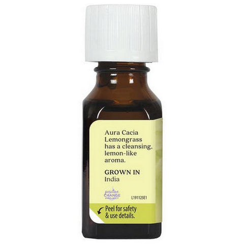 Aura Cacia, 100% Pure Essential Oil Lemongrass, (cymbopagon citratus) 0.5 Fl Oz