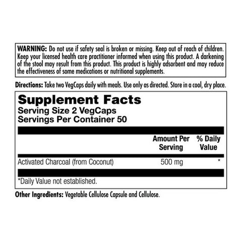 Kal, Charcoal, 100 Caps