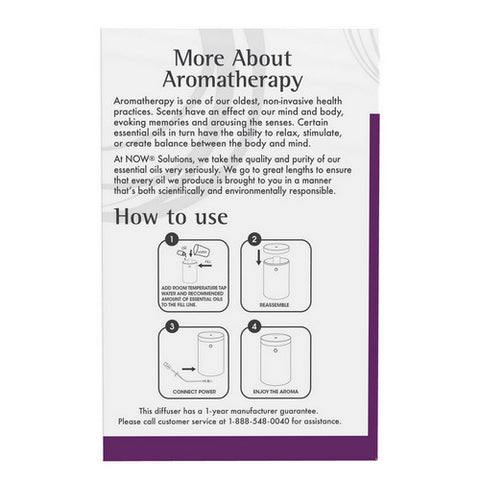 Now Foods, Portable USB Ultrasonic Oil Diffuser, 1 Count