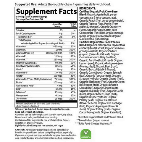 Garden of Life, Organics men's Multi, Organic Berry 120 Chews