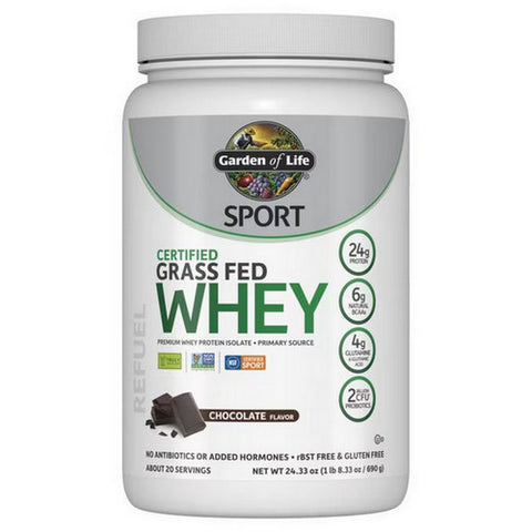 Garden of Life, Sport Certified Grass Fed Whey Protein, 24.33 Oz