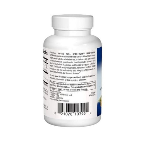 Planetary Herbals, Full Spectrum Hawthorn Extract, 30 Tabs