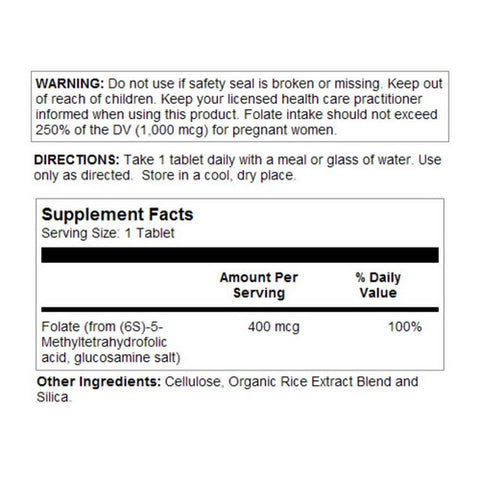 Kal, Methyl Folate Non GMO, 400 mcg, 90 Count