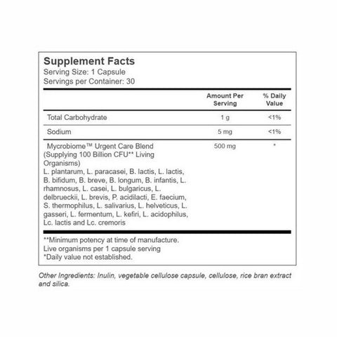 Solaray, Urgent Care One Daily 100 Billion, 30 Veg Caps