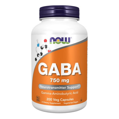 Now Foods, GABA, 750 mg, 200 Veg Caps