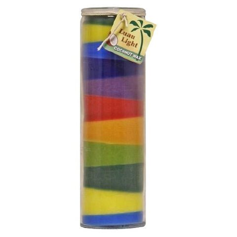 Aloha Bay, Candle Luau Light Coconut Rainbow, 16 Oz