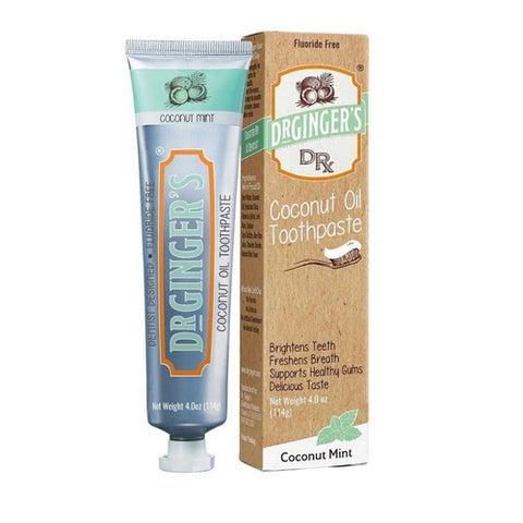 Dr.Ginger's, White Charcoal Coconut Oil Toothpaste, 4 Oz