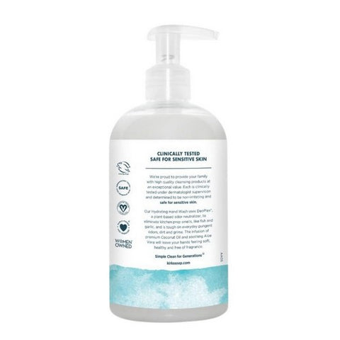 Kirk's Natural Products, Hydrating Hand Wash Fragrance Free, Fragrance Free 12 Oz
