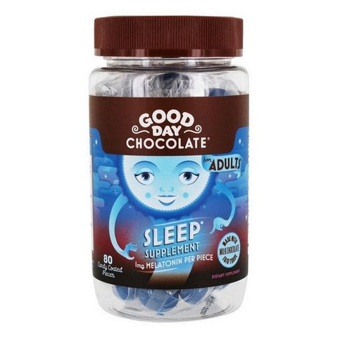 Good Day Chocolate, Sleep Supplement Chcocolate, Chocolate 80 Count