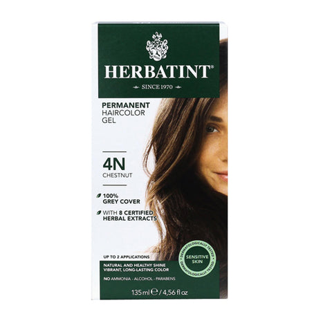 Herbatint, Permanent Hair Colour Gel 4N Chestnut, 5.75 Oz