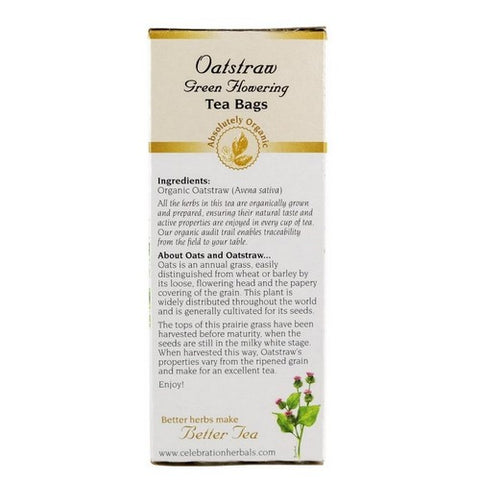 Celebration Herbals, Organic Oatstraw Green Flowering Tea, 24 Bags