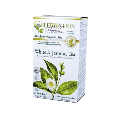 Celebration Herbals, Organic White & Jasmine Tea, 24 Bags