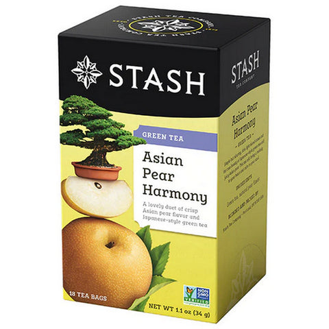 Stash Tea, Asian Pear Harmony Green Tea, 18 Count