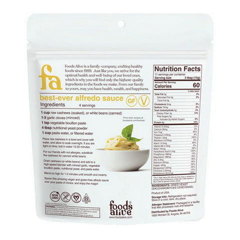 Foods Alive, Nutritional Yeast, 6 Oz