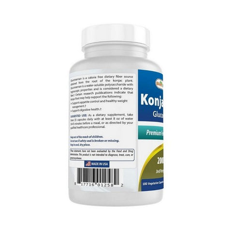 Best Naturals, Konjac Root, 2000 mg, 180 Caps