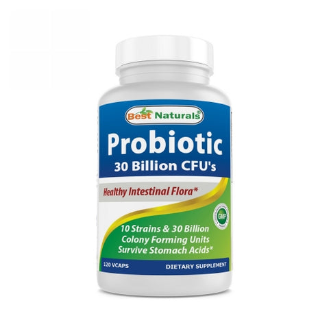 Best Naturals, Probiotic 10 Strains & 30 Billion CFU, 120 Veg Caps