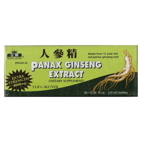 Ginseng Products, Panax Ginseng with Alcohol, 8000 mg, 30 Vails