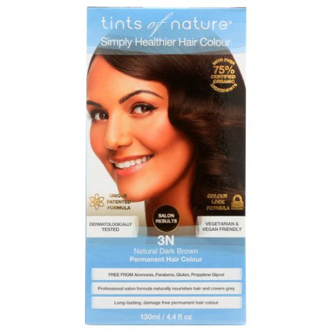 Tints of Nature, Permanent Hair Colour 3N Natural Dark Brown, 4.2 Oz Tints of Nature