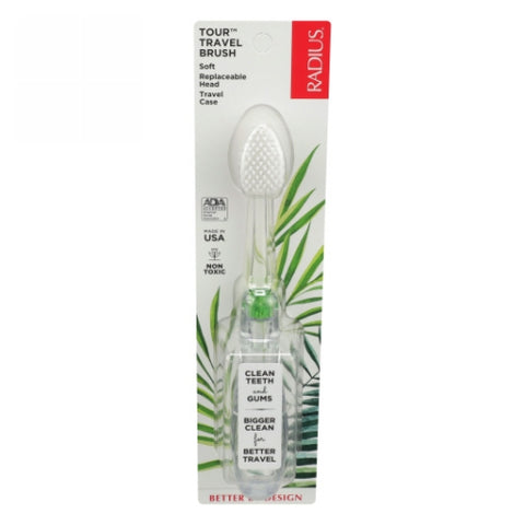 Radius, Tour Travel Toothbrush with Replaceable Head Soft, 1 Count