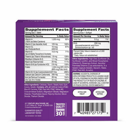 21st Century, Prenatal Multivitamin/Mineral + DHA, 120 Tabs