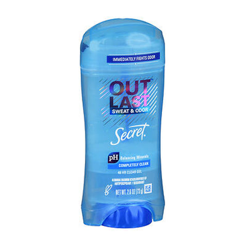 Secret, Outlast Antiperspirant - Deodorant Clear Gel Completely Clean, 2.6 Oz