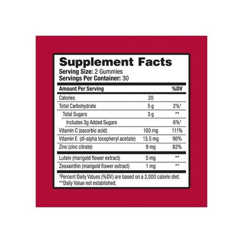 Bausch + Lomb, Ocuvite Eye Health Gummies Mixed Fruit, 60 Each Bausch + Lomb