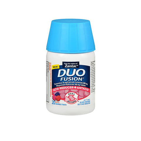 Zantac, Duo Fusion Acidreducer + Antacid Wild Berry, 20 Tabs