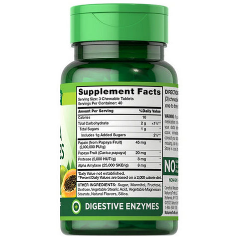 Nature's Truth, Chewable Papaya Enzyme, 120 Tabs