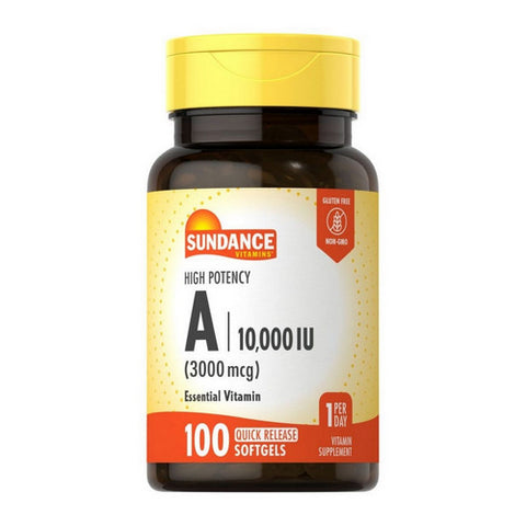 Sundance, Vitamins High Potency A Quick Release Softgels, 10,000 IU, 100 Caps