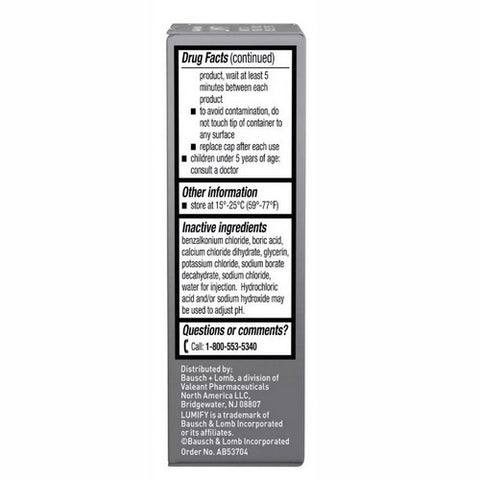 Bausch + Lomb, Lumify Redness Reliever Eye Drops, 2.5 ml