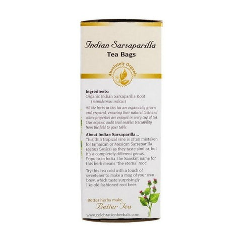 Celebration Herbals, Organic Sarsaparilla Root, 24 Bags