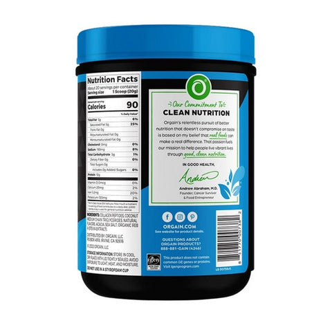 Orgain, Collagen Powder, Vanilla 0.88 lbs