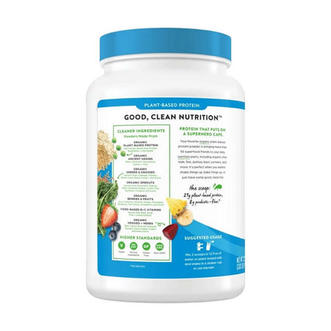 Orgain, Organic Vegan Protein Powder Plus 50 Superfoods Plant Based Vanilla Bean, Vanilla Bean 2.02 lbs