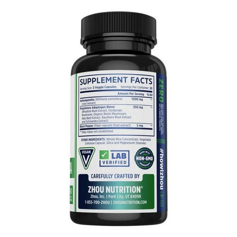 Zhou Nutrition, Ashwagandha, 60 Count