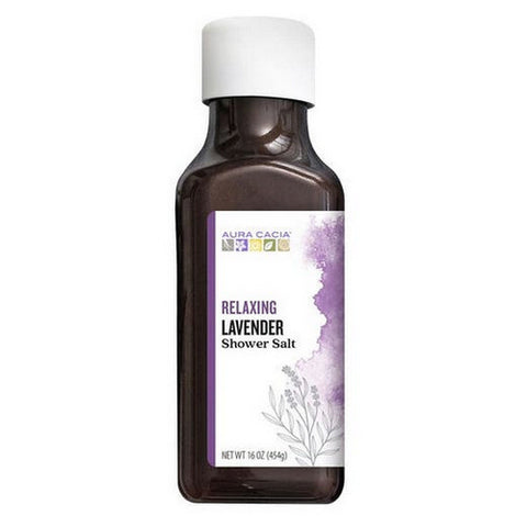 Aura Cacia, Shower Salt, Relaxing Lavender 16 Oz