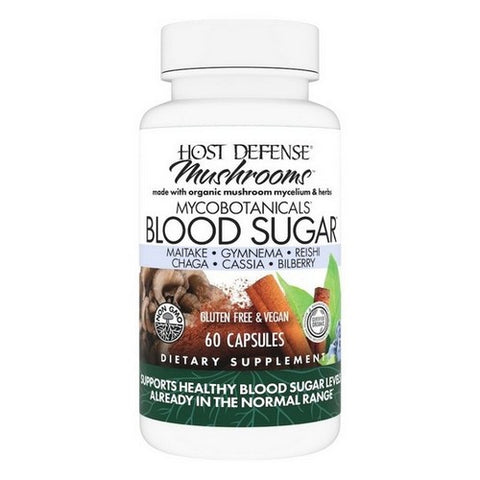 Host Defense, MycoBotanicals Blood Sugar Capsules, 60 Cap