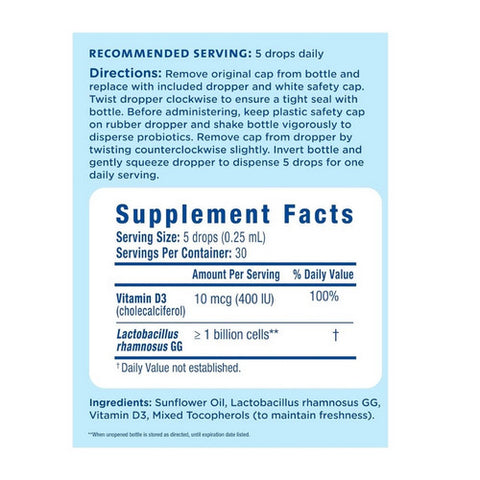 Mommys bliss, Probiotic Drops + Vitamin D Newborns, 0.34 Oz