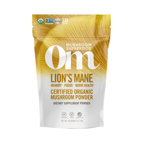 Om Mushrooms, Mushroom Superfood Lion's Mane Powder, Lion's Mane 60 Grams